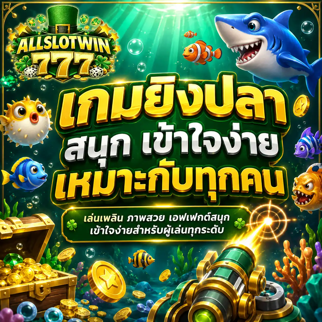 เกมยิงปลา สนุก เข้าใจง่าย เหมาะกับทุกคน